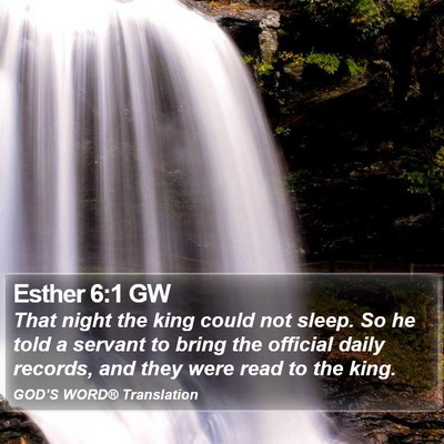 Esther 6:1 GW Bible Verse Image