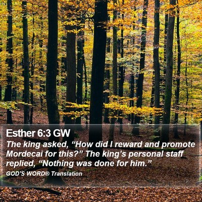 Esther 6:3 GW Bible Verse Image