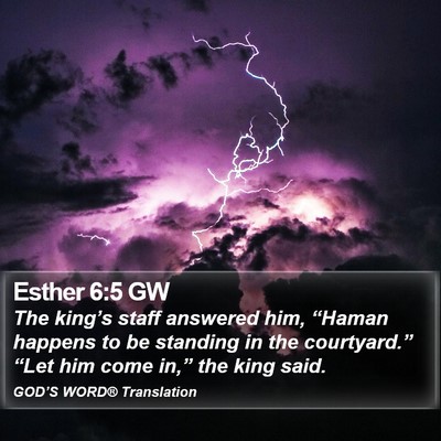 Esther 6:5 GW Bible Verse Image