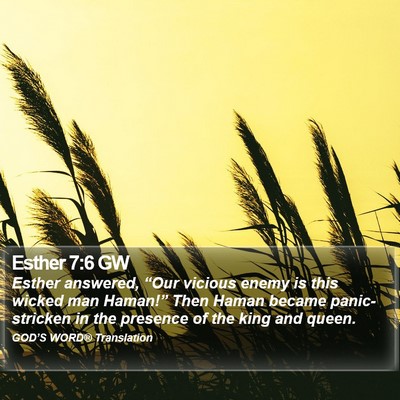 Esther 7:6 GW Bible Verse Image