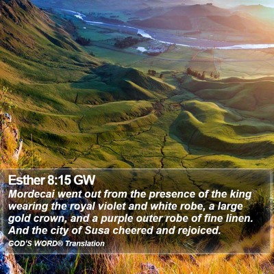 Esther 8:15 GW Bible Verse Image