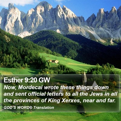 Esther 9:20 GW Bible Verse Image