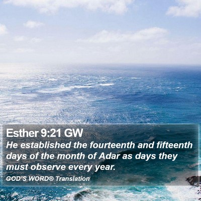 Esther 9:21 GW Bible Verse Image