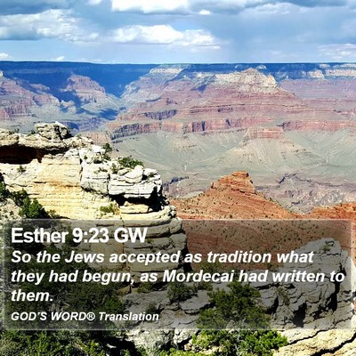Esther 9:23 GW Bible Verse Image