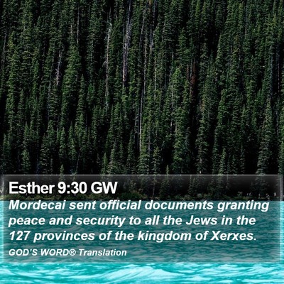 Esther 9:30 GW Bible Verse Image