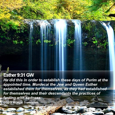 Esther 9:31 GW Bible Verse Image