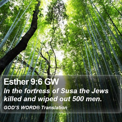 Esther 9:6 GW Bible Verse Image