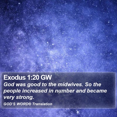 Exodus 1:20 GW Bible Verse Image