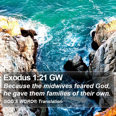 Exodus 1:21 GW Bible Verse Image