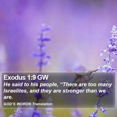 Exodus 1:9 GW Bible Verse Image