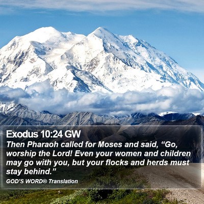 Exodus 10:24 GW Bible Verse Image