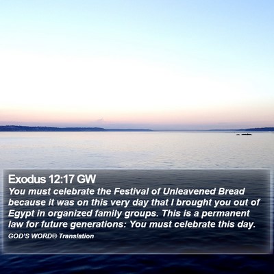 Exodus 12:17 GW Bible Verse Image