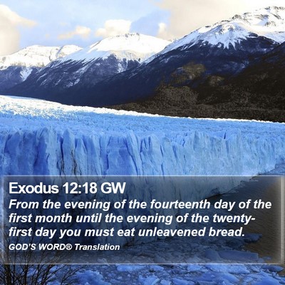Exodus 12:18 GW Bible Verse Image