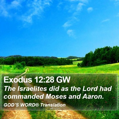 Exodus 12:28 GW Bible Verse Image