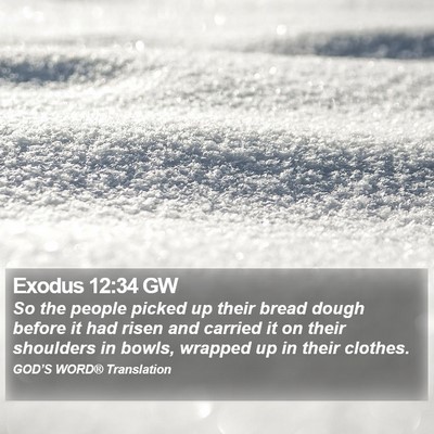 Exodus 12:34 GW Bible Verse Image