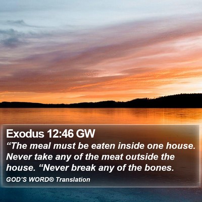 Exodus 12:46 GW Bible Verse Image