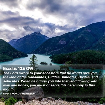 Exodus 13:5 GW Bible Verse Image