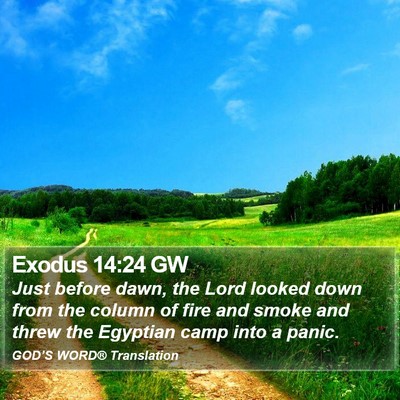 Exodus 14:24 GW Bible Verse Image