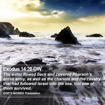 Exodus 14:28 GW Bible Verse Image