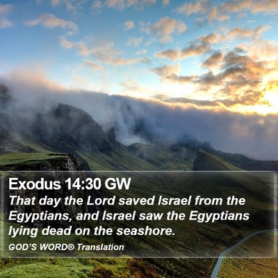 Exodus 14:30 GW Bible Verse Image