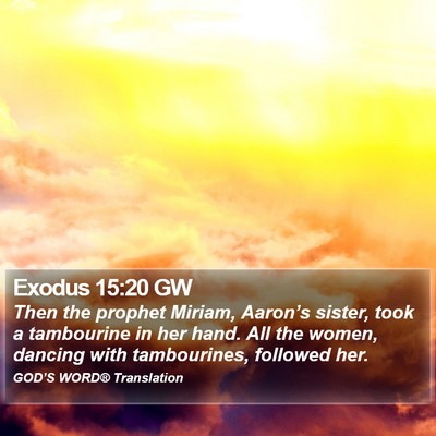 Exodus 15:20 GW Bible Verse Image