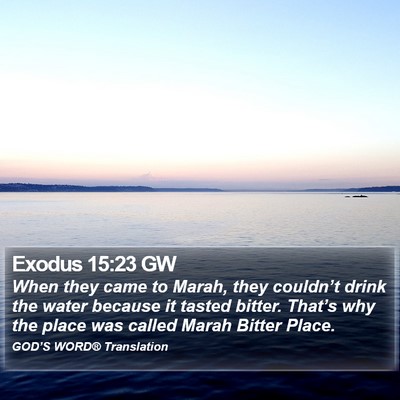 Exodus 15:23 GW Bible Verse Image