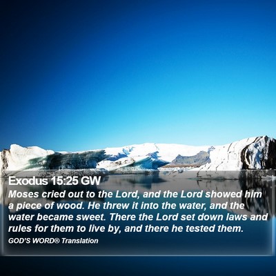 Exodus 15:25 GW Bible Verse Image