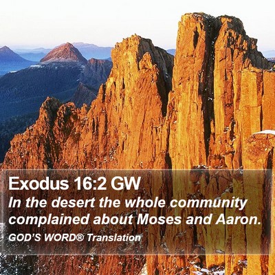 Exodus 16:2 GW Bible Verse Image
