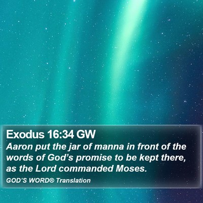 Exodus 16:34 GW Bible Verse Image