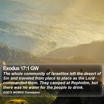 Exodus 17:1 GW Bible Verse Image