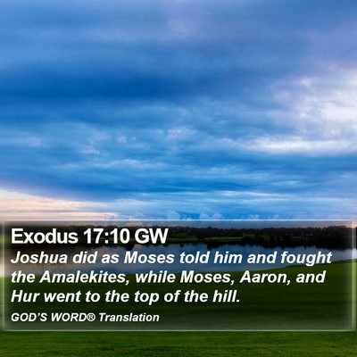Exodus 17:10 GW Bible Verse Image