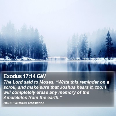 Exodus 17:14 GW Bible Verse Image