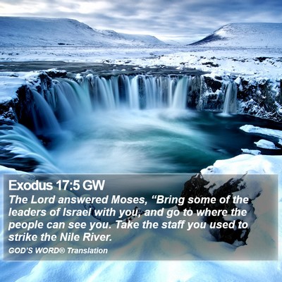 Exodus 17:5 GW Bible Verse Image