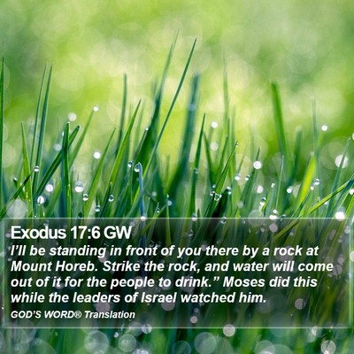 Exodus 17:6 GW Bible Verse Image