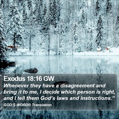 Exodus 18:16 GW Bible Verse Image