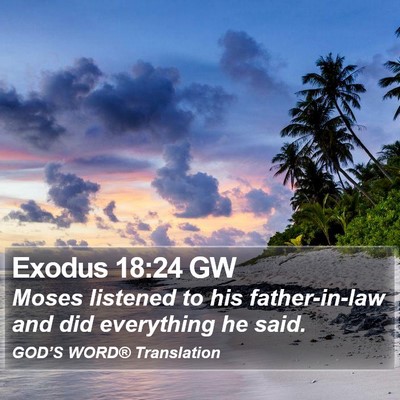 Exodus 18:24 GW Bible Verse Image