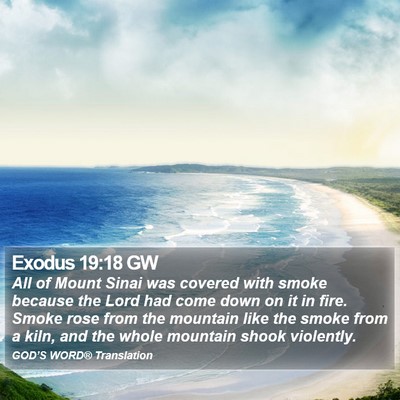 Exodus 19:18 GW Bible Verse Image
