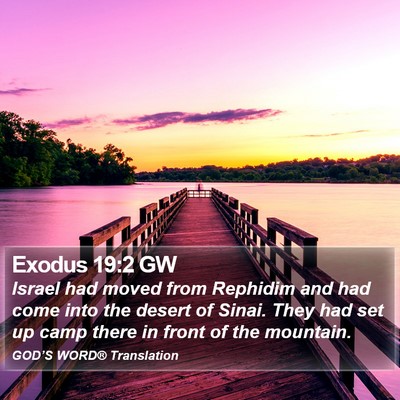 Exodus 19:2 GW Bible Verse Image
