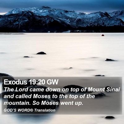 Exodus 19:20 GW Bible Verse Image