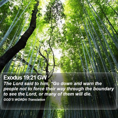 Exodus 19:21 GW Bible Verse Image