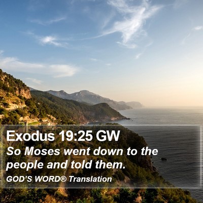 Exodus 19:25 GW Bible Verse Image