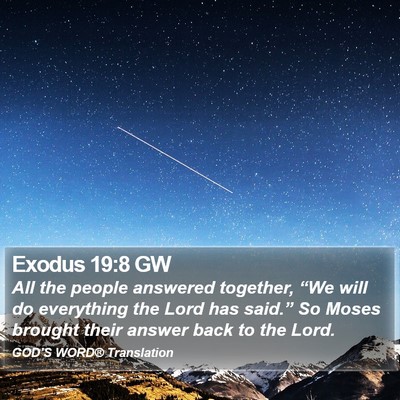 Exodus 19:8 GW Bible Verse Image