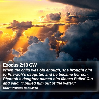 Exodus 2:10 GW Bible Verse Image