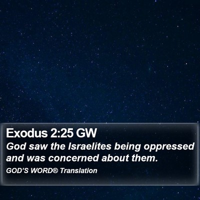 Exodus 2:25 GW Bible Verse Image