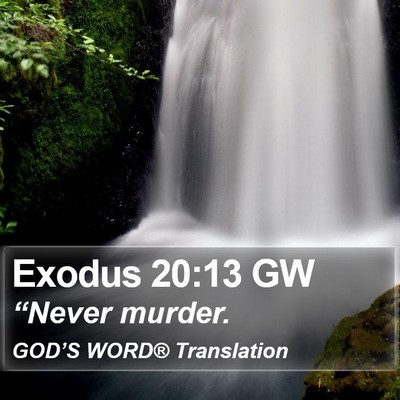 Exodus 20:13 GW Bible Verse Image