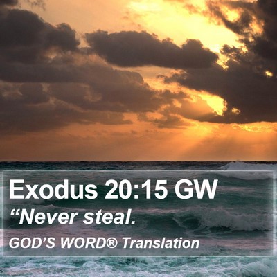 Exodus 20:15 GW Bible Verse Image