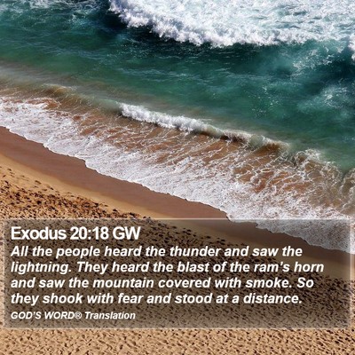 Exodus 20:18 GW Bible Verse Image