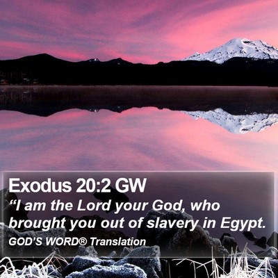 Exodus 20:2 GW Bible Verse Image
