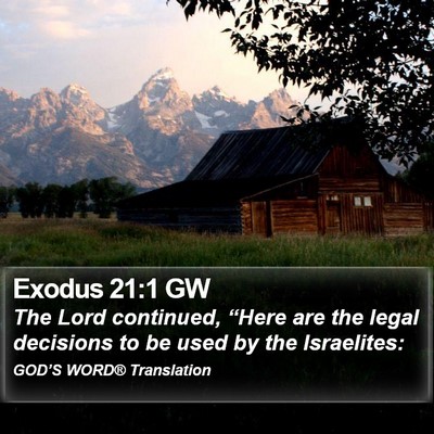 Exodus 21:1 GW Bible Verse Image
