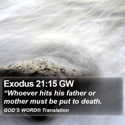 Exodus 21:15 GW Bible Verse Image